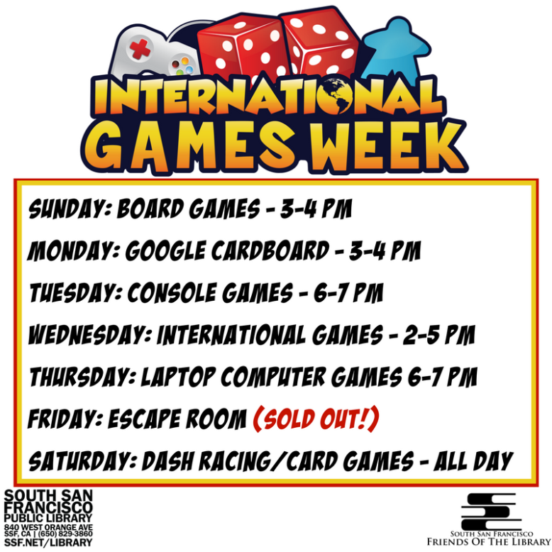 International Games Week Schedule